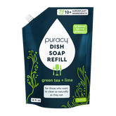 Puracy natural dish soap in a 48oz bottle, effective for cleaning dishes with plant-based ingredients and eco-friendly formula.