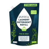 Puracy concentrated sulfate-free laundry detergent in a 48oz bottle, suitable for natural and gentle laundry cleaning.