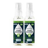Puracy natural laundry stain remover in a 4oz bottle, featuring a clear liquid with a white cap, designed to remove tough stains.