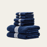 Set of two Nautilus Australian Cotton Bath Towels by Italic, soft and plush, displayed folded with a neutral background.