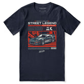 Yūjin Clothing Drive Fast Car T-Shirt featuring a vibrant graphic of a speedy car on a casual black cotton tee.