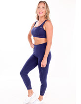 White Water Life HydroFlex Cut Out Leggings featuring mesh panels and a high-waist design for active wear and style.
