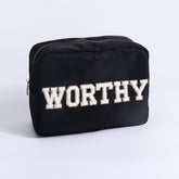 Nylon Empower Luxe Carryall bag by Fitkitty Culture, featuring a sleek design with sturdy handles and spacious interior for women.