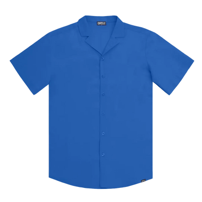 Men’s Short Sleeve Tailored Fit Button-Down Shirt – Ocean Blue