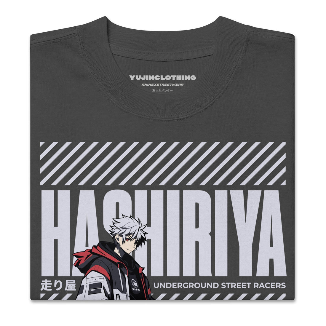 Yūjin Clothing Hashiriya oversized faded car T-shirt featuring a vintage automotive graphic on a soft, relaxed fit cotton fabric.
