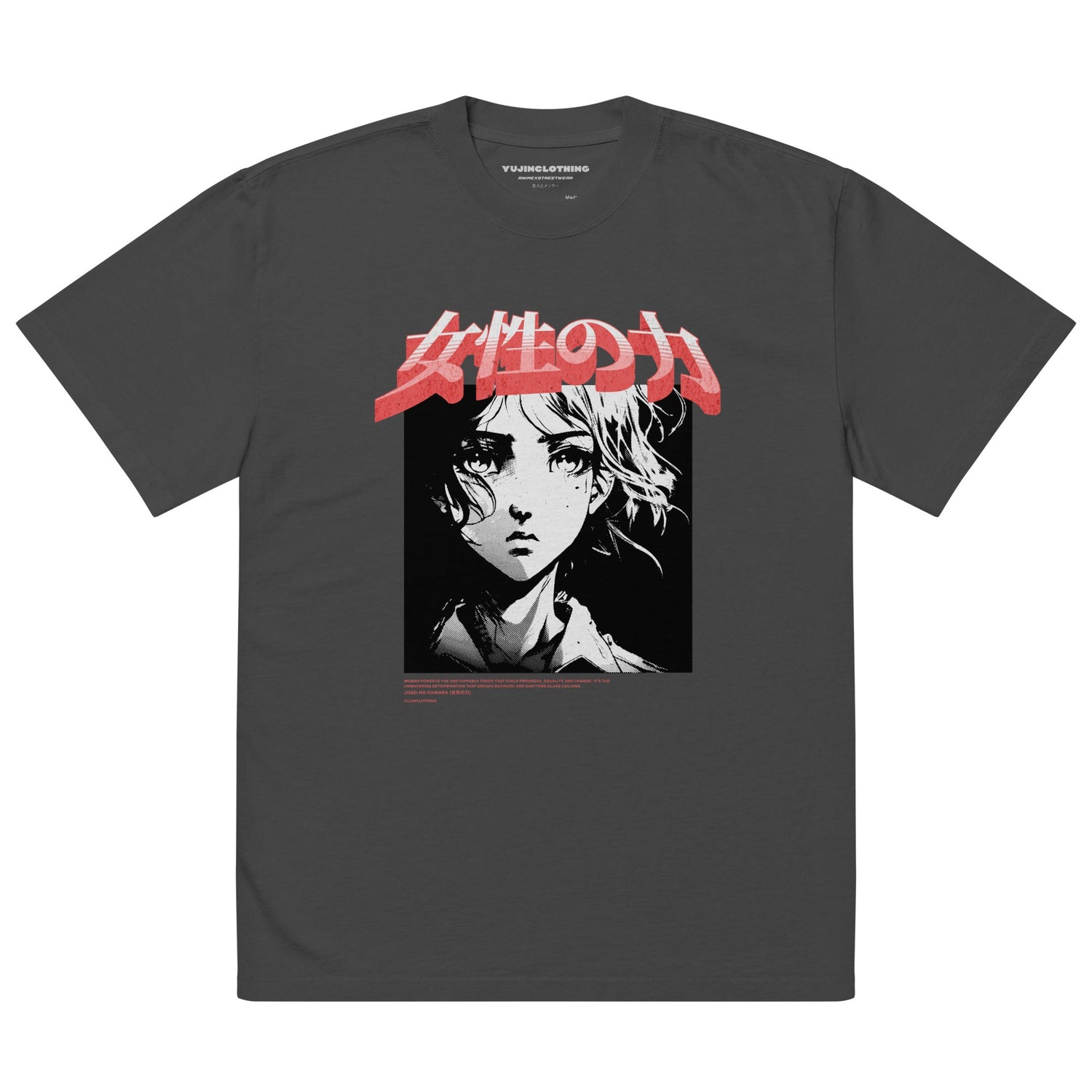 Josei no Chikara Oversized Faded T-Shirt