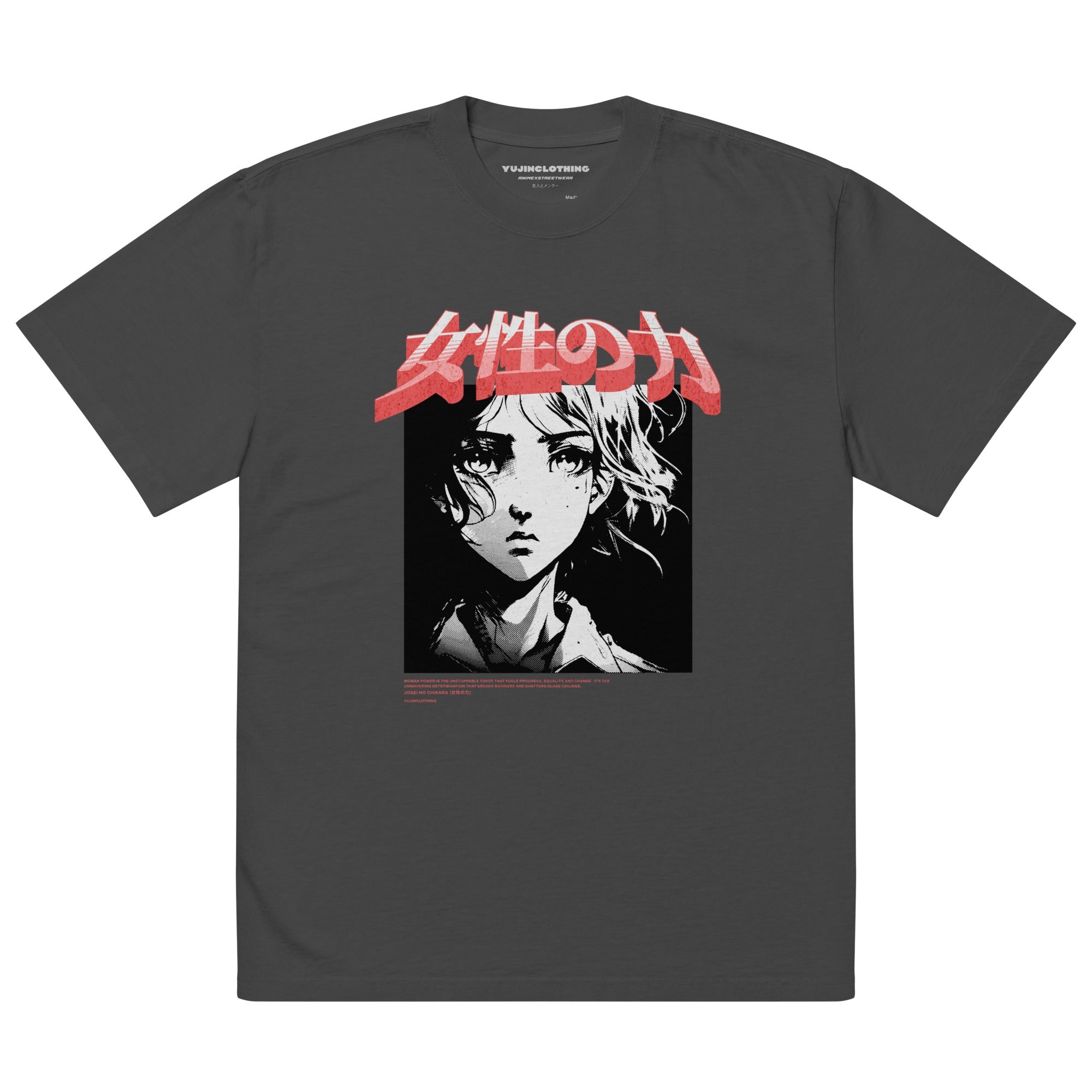 Josei no Chikara Oversized Faded T-Shirt