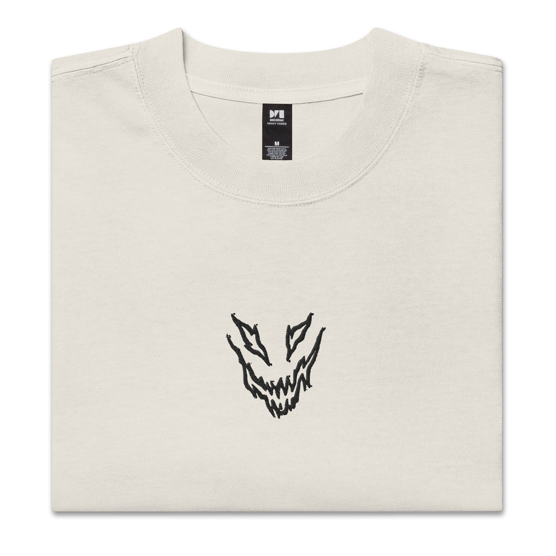 Yūjin Clothing Mad oversized faded T-shirt with a relaxed fit, distressed details, and casual streetwear style on a neutral background.