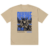Yūjin Clothing Divine Ascent oversized faded T-shirt with relaxed fit and distressed design, front view on a plain background.