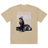 Yūjin Clothing Hashiriya oversized faded car T-shirt featuring vintage automotive graphic for casual streetwear style.