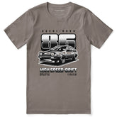 Yūjin Clothing high-speed car T-shirt featuring a sleek car graphic on a comfortable casual T-shirt.