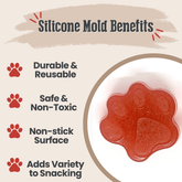 Farm To Pet pet treat molds, flexible silicone mold for shaping homemade dog treats, with various fun animal shapes.
