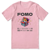 Yūjin Clothing FOMO cat T-Shirt featuring a playful cat graphic on a casual cotton tee for everyday wear.