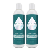 Puracy silicone-free conditioner with dimethicone and sulfates, shown in a sleek bottle with a pump dispenser.