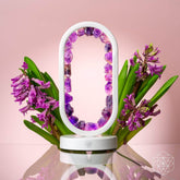 Amethyst night light titled Portal to Peace by Conscious Items, designed for stress relief with glowing purple crystal appearance.