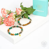 Conscious Items Powerhouse of Success trio of stones bracelet bundle featuring natural stone beads on elastic jewelry set.