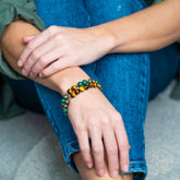 Conscious Items Powerhouse of Success trio of stone bracelets jewelry set with colorful beads and natural gemstone accents.