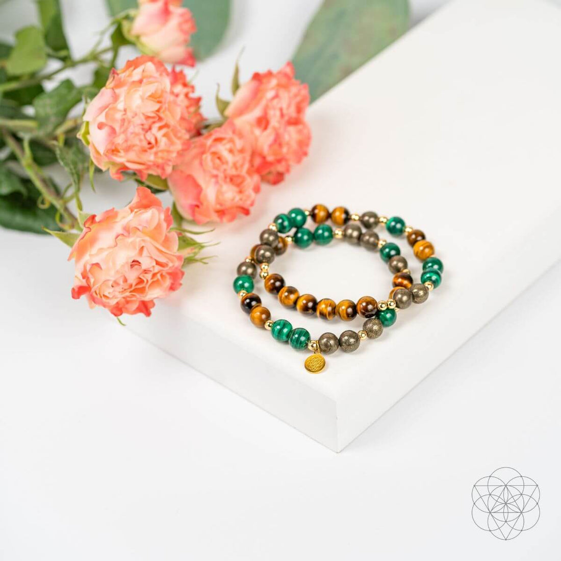 Conscious Items Powerhouse of Success trio of stones bracelet bundle featuring three handcrafted jewelry bracelets with colorful beads.
