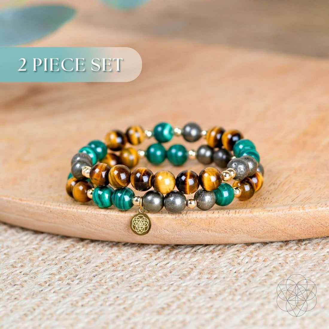 Conscious Items Powerhouse of Success trio of stones bracelet bundle featuring three colorful gemstone jewelry pieces.