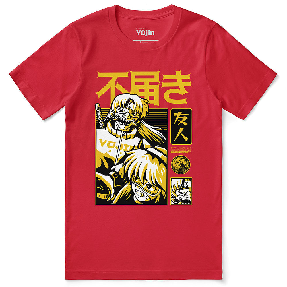 Yūjin Clothing Prideful T-Shirt featuring vibrant, colorful design and comfortable fabric, perfect for casual wear.