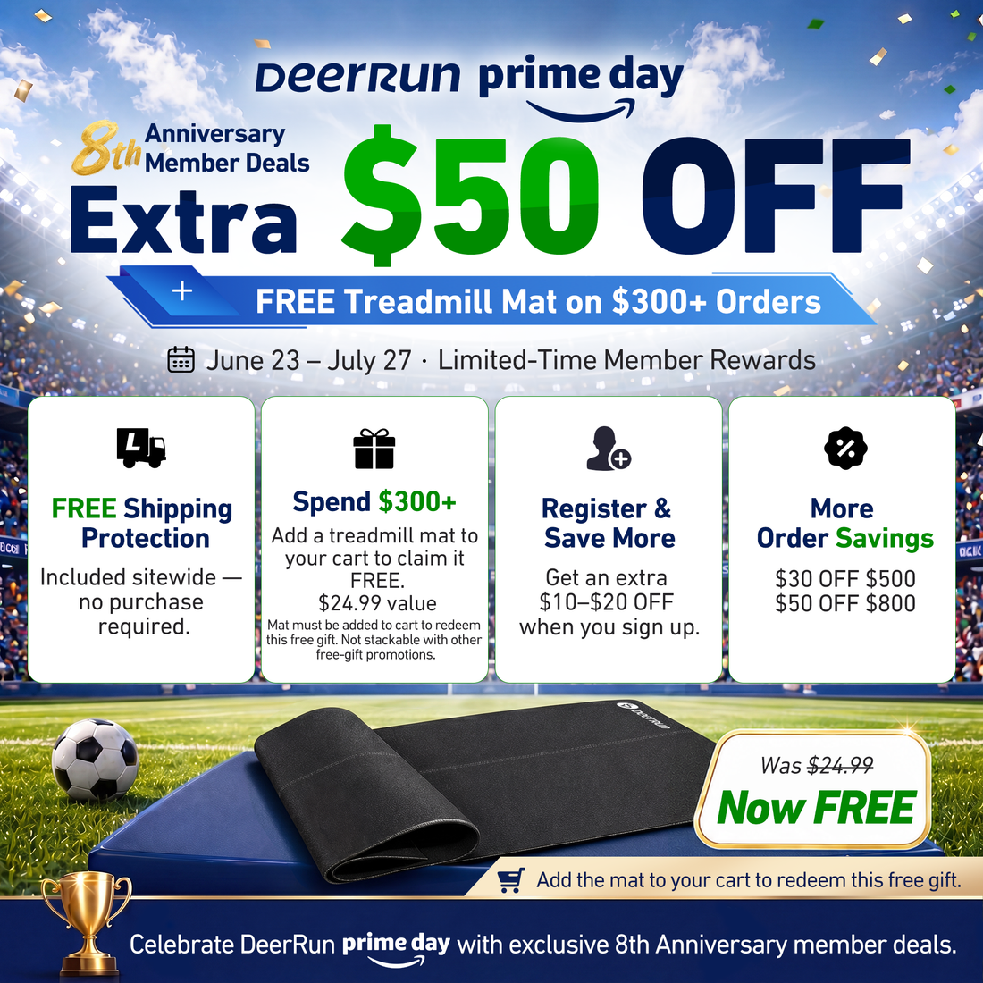 DeerRun Q2 Urban Smart Walking Pad with incline, remote control, compact treadmill for indoor walking exercise.