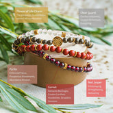 Set of four Conscious Items Prosperity Magnet Bracelets featuring sleek, magnetic jewelry design for positive energy and style.