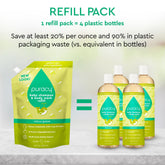 Puracy baby shampoo and body wash refill pack, tear-free formula in a large refill container for gentle cleaning.