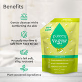 Puracy Baby Shampoo & Body Wash with tear-free formula, gentle on baby&