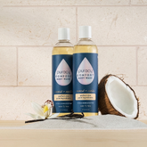 Puracy acidified, pH balanced body wash in a 12oz bottle, shown in a two-pack with a clean, soothing design.