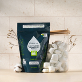 Puracy unscented dishwasher detergent pods in a clear container, designed for effective cleaning in dishwashers.