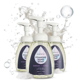 Puracy lavender vanilla foaming hand soap in a bottle, showcasing a gentle, foaming cleanser with calming lavender and vanilla scent.
