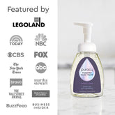 Puracy lavender vanilla foaming hand soap in a pump bottle, set of three, with floral lavender and vanilla scent.