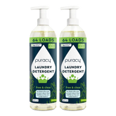Puracy concentrated sulfate-free laundry detergent in a natural, eco-friendly bottle, shown in a two-pack for eco-conscious cleaning.