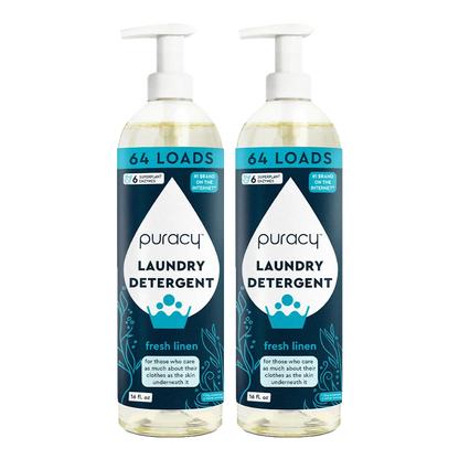 Puracy concentrated sulfate-free laundry detergent in a 2-pack, natural formula for fresh, clean clothes
