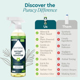Puracy Instant Spot Remover in a 25oz bottle, showing the clear liquid and label on the product for stain removal.