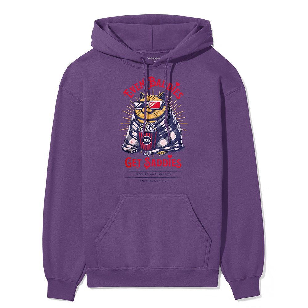 Yūjin Clothing Even Baddies cat hoodie featuring a cozy design with a playful cat graphic and comfortable fit.