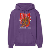 Yūjin Clothing Fierce Tiger hoodie featuring a bold tiger graphic on soft, comfortable fabric, perfect for casual wear.