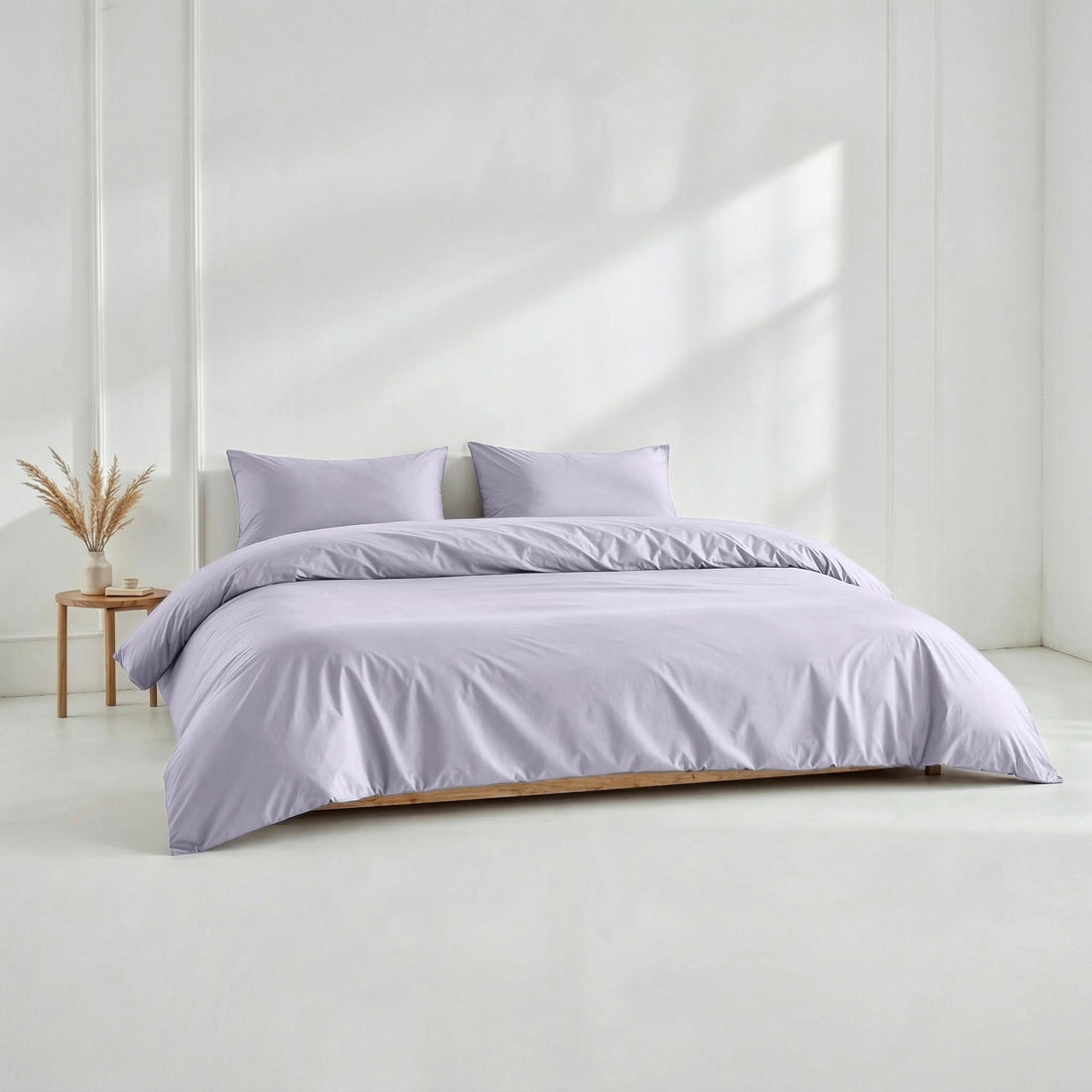 Elegant Luxe Australian Sateen pillowcase set from Italic, showcasing smooth, shiny fabric on a neatly made bed.