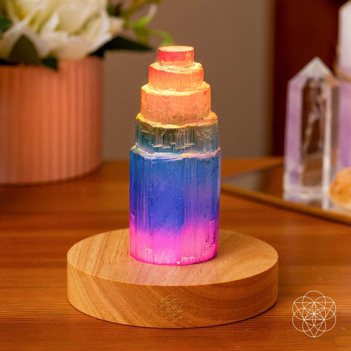 Rainbow’s Blessing - Selenite Tower of Peace &amp; Protection