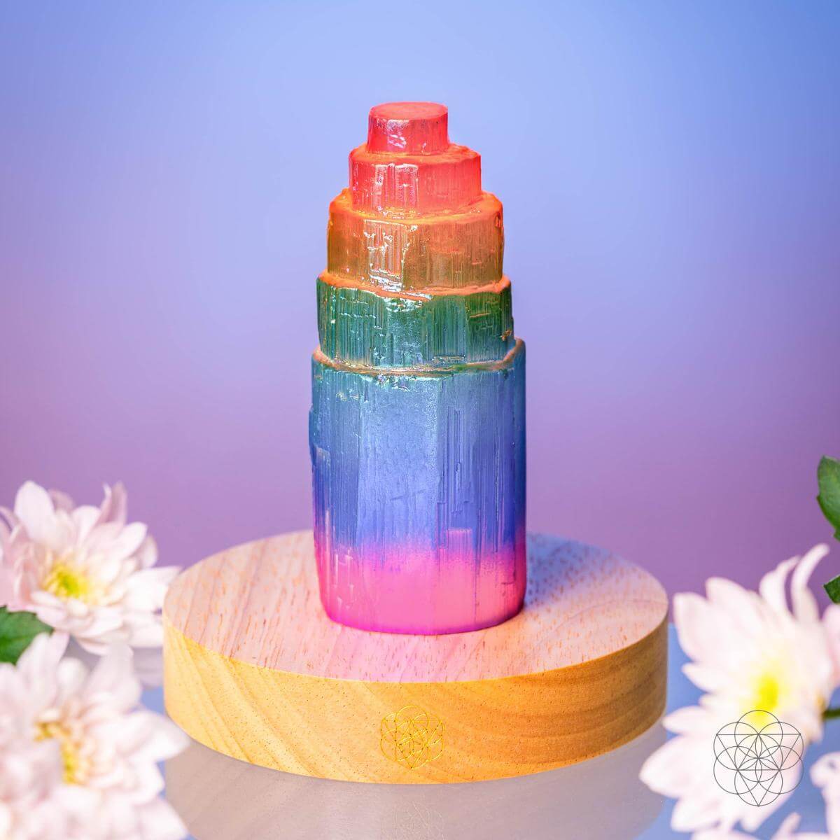 Rainbow’s Blessing - Selenite Tower of Peace &amp; Protection