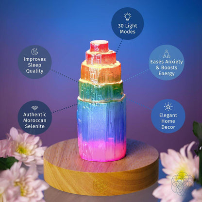 Rainbow’s Blessing - Selenite Tower of Peace &amp; Protection