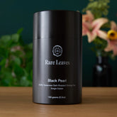 Single estate Taiwanese dark roasted oolong tea from Rare Leaves Black Pearl by August Uncommon Tea, featuring dark, twisted tea leaves.