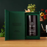 Open box of Rare Leaves Gold Nepalese Black Tea by August Uncommon Tea, showcasing premium black tea leaves in a luxurious packaging.