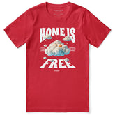 Yūjin Clothing home cat T-shirt featuring a cozy cat design on soft fabric, perfect for casual wear and feline lovers.