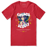 Yūjin Clothing Chroma Beauty T-Shirt featuring a vibrant graphic design on a comfortable casual cotton tee.