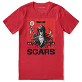 Yūjin Clothing Hidden Scars T-Shirt featuring a stylish design with a comfortable fit and graphic print on soft fabric.