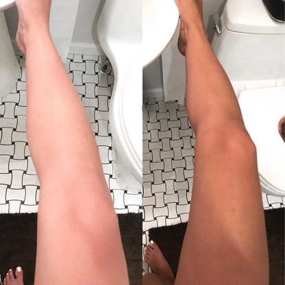Rose Gold Sunless Rapid Rinse Self Tanning Mousse in dark neutral bronze whipped foam for an even, natural tan application.
