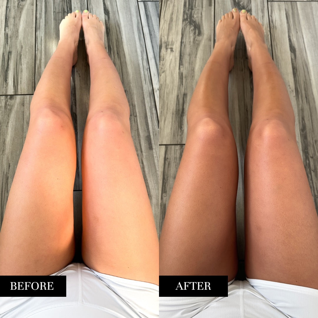 Rose Gold Sunless Rapid Rinse Self Tanning Mousse in dark neutral bronze, whipped foam texture for a natural, bronzed glow.