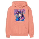 Yūjin Clothing Hello? hoodie with a casual fit, featuring a front print and soft fabric, perfect for everyday wear.