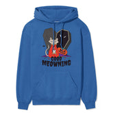 Yūjin Clothing Good Meowning hoodie in soft fabric, featuring a cozy design with a playful cat graphic on the front.